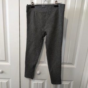 Thick dark gray fleece lined leggings warm